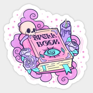 Hot goth spell book Sticker